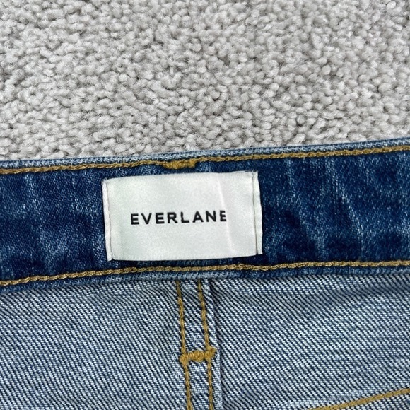Everlane Jeans Womens 28 Blue Mid Way Wide Leg 5-Pocket Stretch Denim - Picture 4 of 14
